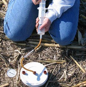 photo of soil gas collection